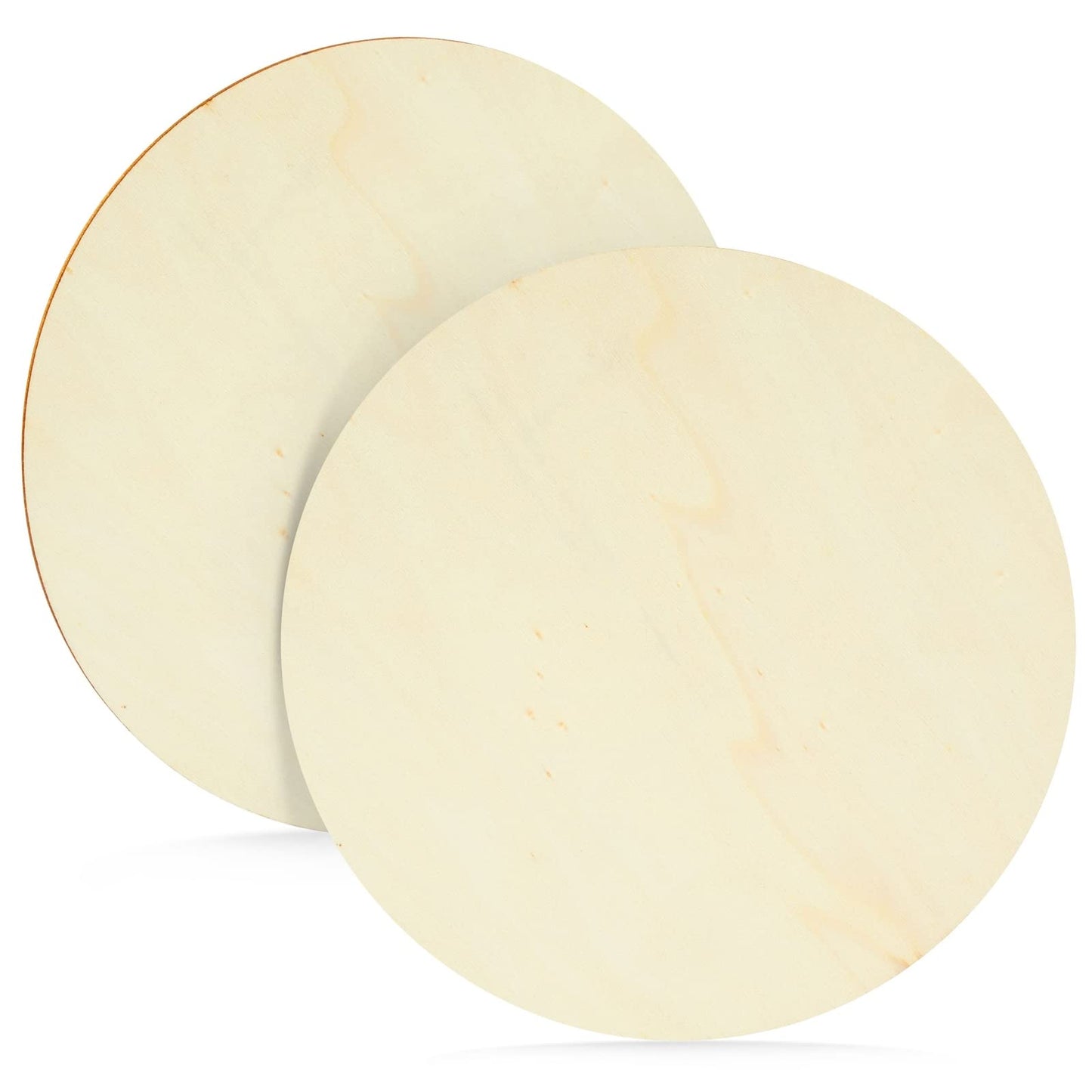 Juvale 12 Pack 6 Inch Unfinished Wood Circles for Crafts, Blank Cutout Slices for Wood Burning, Engraving, Round Wooden Discs for DIY Coasters, Art