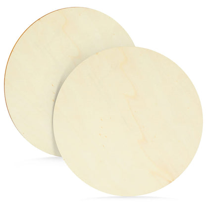 Juvale 12 Pack 6 Inch Unfinished Wood Circles for Crafts, Blank Cutout Slices for Wood Burning, Engraving, Round Wooden Discs for DIY Coasters, Art