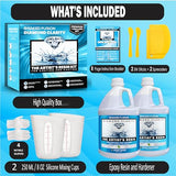 Epoxy Resin Art Resin Crystal Clear Formula- The Artist's Resin for Coating, Casting, Resin Art, Geodes, Tabletop, Bar Top, Live Edge Tables, River NAKED FUSION