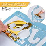 WRAPXPERT Gold HTV Heat Transfer Vinyl Rolls - Gold Iron on Vinyl 12''x5ft, Gold Foil HTV for Tshirts, Metallic Gold HTV Vinyls for Garment Fabrics WRAPXPERT