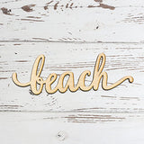 Woodums – Beach Script Wooden Wall Art Decor, Unfinished Wood Sign for Family Room Decor, Charlie Script Letter Wood Cutout, Wall Decorations for Woodums