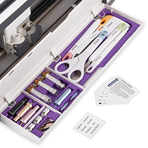 Duryeo Tool Storage Insert Compatible with Cricut Maker 3 & Maker, Drawer Weeding Tools Kit Tray, Blades Housing Quickswap Tip Accessories Organizer - WoodArtSupply