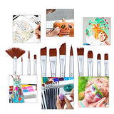 Transon 12pcs Professional Paint Brush Set for Acrylic Watercolor Gouache Ink Rock Craft Face Painting TRANSON