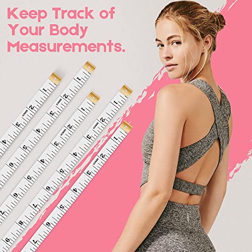 Tape Measure, iBayam Soft Ruler Measuring Tape for Body Weight Loss Fabric Sewing Tailor Cloth Vinyl Measurement Craft Supplies, 60-Inch Double Scale iBayam