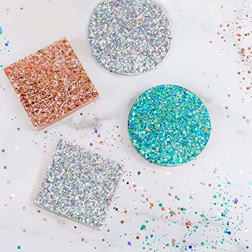 Art 101 Crafts Resin Glitter Coaster Kit, Assorted Colors, 6/Carton (40064) Art 101 USA