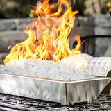 Onlyfire 10-Pounds Regular Fire Glass for Natural or Propane Fire Pit Fireplace & Landscaping, 1/4-Inch High Luster Platinum onlyfire