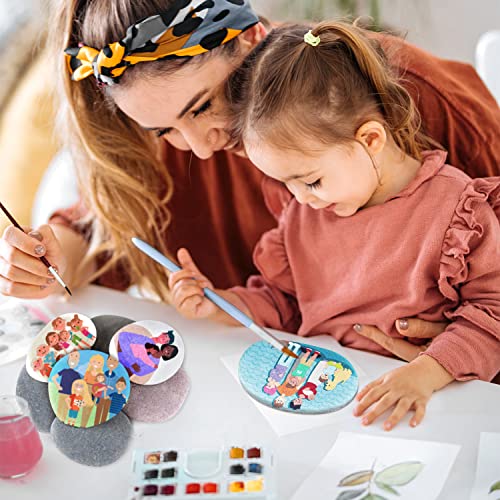 River Rocks for Painting 12 Pcs Large 3.5-5 Inch Flat Smooth Painting Stones Craft Rock to Paint for Kids Crafts Painting Bulk dojobkinb