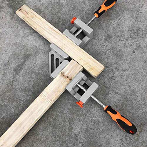 ZOENHOU 2 PCS 90 Degree Double Handle Right Angle Clamp, Quick Release Corner Clamps, Aluminum Alloy Angle Clamp with Adjustable Swing Jaw, Wood - WoodArtSupply