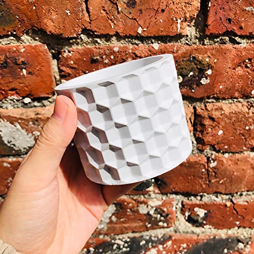 Round Honeycomb Concrete Flower Pot Silicone Mold Succulent Planter Vase Cactus Mold Candle Pen Holder Cement Clay Mold Epoxy Resin Jewelry Storage Anktily