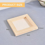 12 Pack Wood Board 5 x 5 inch Unfinished Wooden Canvas Board Square Wood Board Wooden Canvas Board Blank Wooden Canvas for Painting Painting Pouring Voittozege
