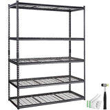 VEVOR Storage Shelving Unit, 5-Tier Adjustable, 2000 lbs Capacity, Heavy Duty Garage Shelves Metal Organizer Wire Rack, Black, 60" L x 24" W x 78" H VEVOR
