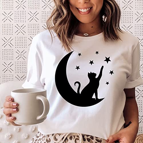 14 Pcs Cat Stencils for Painting on Wood Canvas Shirt, Small Large Flower Moon Cat Stencil Plastic Shirt Fabric Stencils for Painting on Wall Wood Hosomono