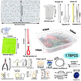 Alphabet Resin Silicone Casting Molds Kits DIY Molds Set with Letter Number Resin Molds, Tools, Metal Accessories and Dried Pressed Flowers for DIY ZYNA