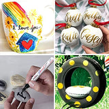 Paint Pens Paint Markers - White Permanent Markers 8 Pack, Oil Based Waterproof Quick Dry Medium Tip Marker Pen for Metal, Wood, Fabric, Plastic, Overseas