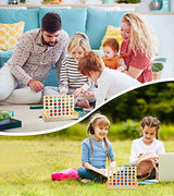 JOYPRO Wooden 4 in a Row Game, Kids Board Games for Kids 5 6 8 10 12 Year Olds, Travel Games for Kids and Adults, 2 Player Classic Family Board Games JOYPRO