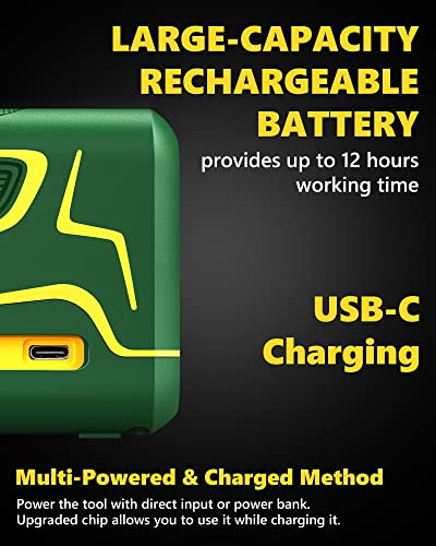 APEXFORGE X1C Cross Line Laser Level, with Rechargeable Battery, 100ft Green Beam, Self-Leveling, Vertical and Horizontal Line, Pulse Mode, 360° APEXFORGE