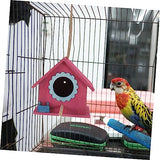 Kisangel Wooden Bird House Bird Nest Craft Bird House Unfinished Birdhouses Mini Bird Wood Bird Cage House Wooden Bird Nest Hanging Bird House Wood Kisangel