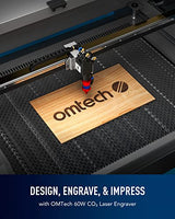 OMTech 60W CO2 Laser Engraver with LightBurn, 20x28 Inch Laser Engraving Cutting Machine with Autofocus Autolift 4 Way Pass Air Assist Water Pump, OMTech
