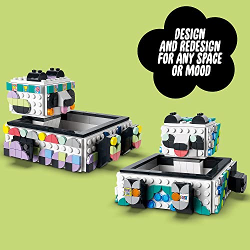LEGO DOTS Cute Panda Tray 41959 Toy Crafts Set, DIY Jewelry Box, Desk Tidy or Storage Trays, Personalisable Animal Gift Idea for Kids Age 6 Plus LEGO