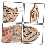 Abaodam Unfinished Wooden Cutouts 30 pcs Double Decorative Wood Chips Christmas Hanging Decorations Toy for Kids Toys for Kids Graffiti Wooden Slices Abaodam