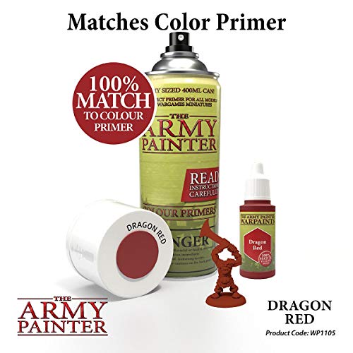 The Army Painter Dragon Red Warpaint - Acrylic Non-Toxic Heavily Pigmented Water Based Paint for Tabletop Roleplaying, Boardgames, and Wargames - WoodArtSupply