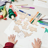 Crafts 8Pcs Unfinished Wood Cutouts Wooden Paint Crafts Animal Cut Out Wood Slices Wooden Chips for Home Decoration Ornament DIY Craft Art Project SEWACC