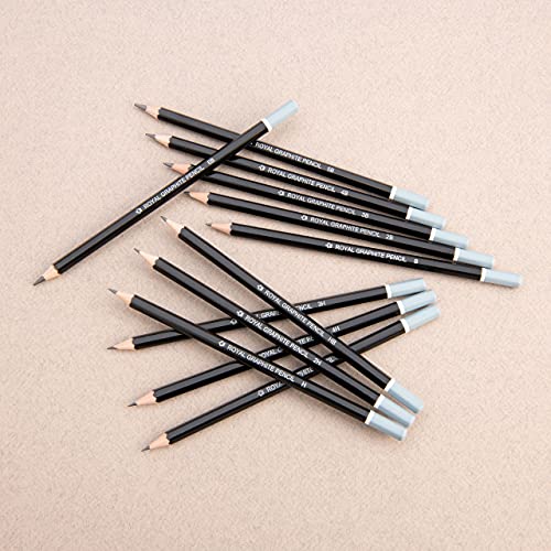 Royal & Langnickel SPEN-12 Essentials Sketching Pencil Set, 12-Piece - WoodArtSupply