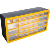 Stalwart 30-Drawer Small Part Organizer, 19.6" x 6.25" x 9.75", Yellow Stalwart