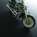 VersaTex Garage Floor 18 x 18 inch Square Rubber Raised Coin Interlocking Floor Tiles for Home Gym, Garage Flooring, Trade Show Flooring, Basement VERSATEX