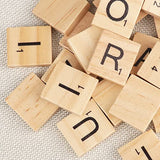 GNIEMCKIN 2000 PCS Wood Letter Tiles, Wooden Scrabble Tiles A-Z Capital Letters for Creative Crafting Projects, Making Alphabet Coaster, DIY Wood GNIEMCKIN