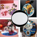 24 Inch Resin Table Molds, Large Thickened Round Silicone Resin Tray Molds, Epoxy Resin Topdesk Molds for Charcuterie Board, River Table, DIY Art Wadoy
