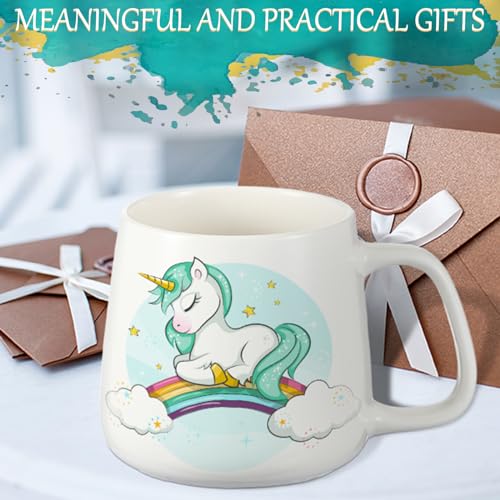 Tticai 4 Sets Paintable Mugs Painted Mug Kits Ceramic Mug to Paint 4 Pcs Blank Coffee Mugs and 4 Pcs Painting Supplies Paint Your Own Mug DIY Coffee Tticai