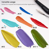 Arteza Palette Knives 8-Pack, Sizes No. 1, 25, 7, 15, 39, 23, 17, 21, Durable Stainless Steel Blade & Break-Resistant Wooden Handle, Art Supplies for ARTEZA