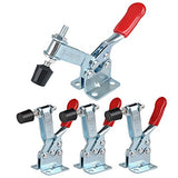 E-TING Hand Tool 201B Toggle Clamp 198Lbs Antislip Red Horizontal Clamp 201-B Quick Release Tool (4) E-TING
