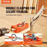 VEVOR Pocket Hole Jig, 56 Pcs Mini Jig Pocket Hole System with 9" C-clamp, Step Drill, Wrench, Drill Stop Ring, Square Drive Bit, and Screws, for DIY VEVOR