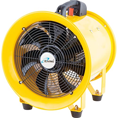 iLiving Utility High Velocity Blower, Fume Extractor, Portable Exhaust and Ventilator Fan (Utility 12") - WoodArtSupply