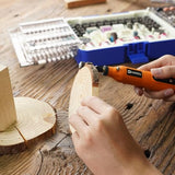 HARDELL Rotary Tool Accessories, 508PCS Power Rotary Tool Bits with 1/8"(3.2mm) Diameter Shanks, Universal Fitment for Sanding, Drilling, Polishing, HARDELL