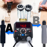 WEP 939D-VI Dual Pen Wood Burning Kit 250-750℃/482-1382℉ A/B Toggle Wood Burning Tool with 2 Detachable Pens, 20 Wood burner Tips, Dual-Barrel WEP