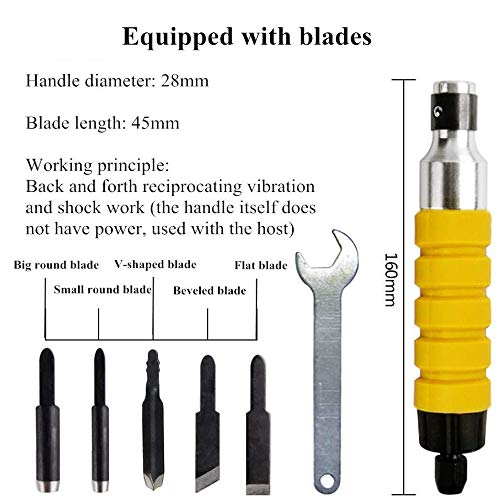 YUCHENGTECH Electric Chisel Carving Tool Electric Wood Chisel Electric Woodworking Chisel Carving Tool Machine (Host +Chisel + shaft) YUCHENGTECH