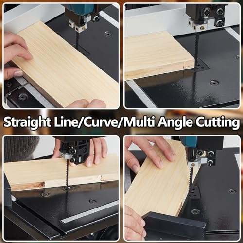 8 Inch Band Saw, Garvee 0-45 Tilting Range, 3A & 1800RPM Pure Copper Motor Bandsaw, Benchtop Band Saw with Fence and Miter Gauge, for Woodworking - WoodArtSupply