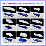 LET'S RESIN Resin Molds 18Pcs Pendulum Crystal Molds for Resin, Silicone Molds for Resin,Multi-Facet Resin Jewelry Molds for Quartz Crystals LET'S RESIN
