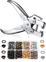 3/16 Inch Grommet Tool Kit Grommet Eyelet Plier Set Eyelet Hole Punch Pliers Grommet Hand Press Pliers with 200 Pieces of Grommets Eyelets for Shoes Honoson