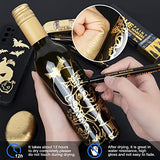 Art Liquid Gold Chrome Markers, KERIFI Reflective Gloss Metallic Chrome Marker Set, Supper Golden Mirror Marker Permanent, Touch Up Repair Paint Pen KERIFI