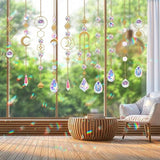 200 pcs DIY Sun Catchers Making Kits Craft for Adults Crystal Suncatchers Supplies Stained Glass Window Hanging Prism Indoor Outdoor Garden Xmas HYBEADS