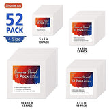 Shuttle Art Acrylic Painting Bundle, Set for 18 Colors Acrylic Paint Pouch (120ml/4oz) + 52 Multi Pack Painting Canvas Panels Shuttle Art