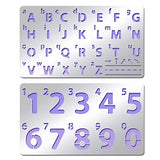 INFUNLY Metal Number Alphabet Stencils Mixed Letter Number Stencils Stainless Steel Number Alphabet Template for Painting Wood Carving Drawings INFUNLY