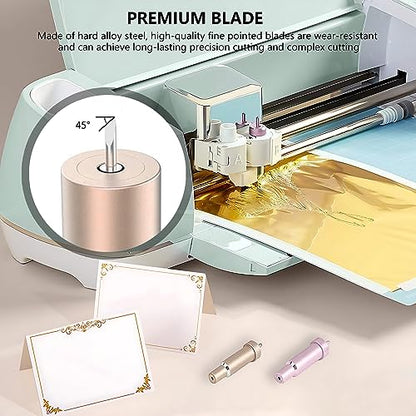 Premium Fine Point Blade Compatible with Cricut Maker 3/Maker/Explore 3/Explore Air 2/Air/One,Fine Point Blade Housing for Slicing Cuts Glitter