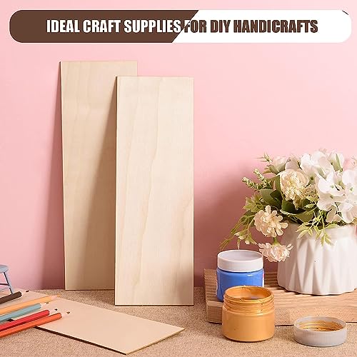 24 Pack Basswood Sheets for Crafts 12 x 4 x 1/16 Inch-2 mm Thick Unfinished Wood Sheets Thin Plywood Boards for Drawing, Painting, Wood Engraving, AWIZOM
