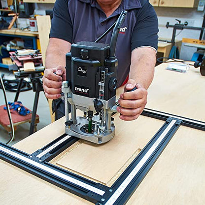 Trend Adjustable Routing Jig Frame & Guide System for Creating Square and Rectangular Recesses, Slots, and Face Panel Molds with a Router, VARIJIG