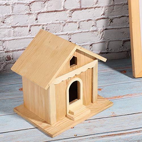 Wooden Bird House, 7.9x7.9x5.9in Bird Houses for Outside Birdhouse for Outside Garden Patio Decorative Nest Box Bird House for Swallow Sparrow Cyrank